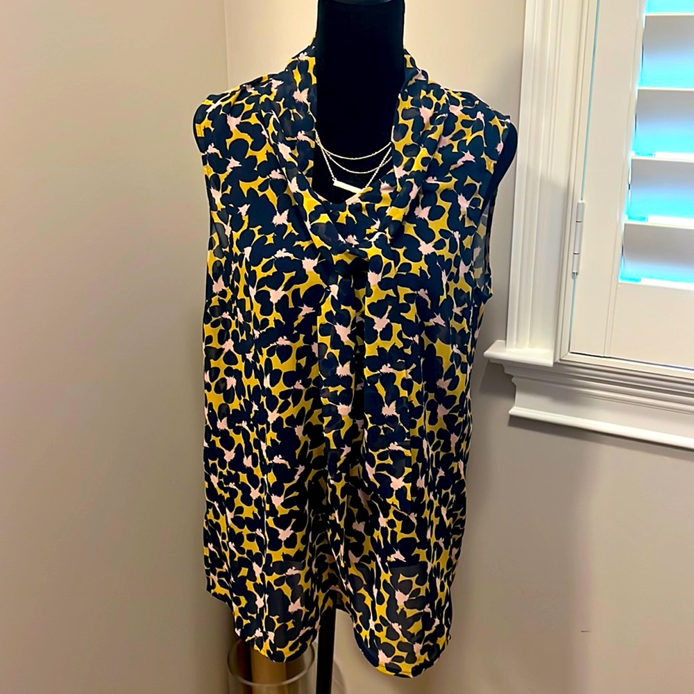 Cabi sheer floral top